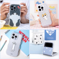 🇰🇷【 Ốp Điện Thoại Hàn Quốc 】 Cat Wave Ốp Lưng Bảo Vệ Thạch Mờ Cứng Thiết Kế Dễ Thương Samsung Galaxy S / ZFlip Tương Thích Cho iPhone