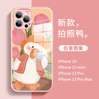 ♥ Ốp điện thoại tương thích cho Apple 15 Pro, 13, iPhone 12, 11 Pro Max, kính X, hình ảnh vịt, XS, XR, dễ thương, XS Max, nam 7/8 SE, người nổi tiếng internet, xu hướng nữ JFBG