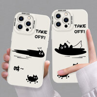 ♥ Ốp điện thoại tương thích cho iPhone 15 Pro Max, Apple 16 Pro mới, cảm giác cao cấp 13, 12, 14 Pro silicone Max, mèo đen hài hước 11, cặp đôi PM, bé trai 16, chống sốc X, bé gái 15, ốp bảo vệ PVDJ
