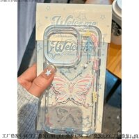 ♥ ♥ Ốp lưng hình bướm màu sắc cho Apple 16 Pro Max iPhone 15 chống sốc 14 mềm mại cho bé gái 13 bảo vệ toàn diện 12 ♥ ♥