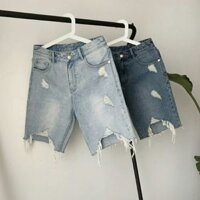 [ Order ] Quần đùi  jean rách