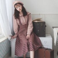 [ ORDER ] SET ĐẦM VÁY XOÈ, ÁO SƠ MI CỔ BÈO VINTAGE HOT HIT 2018