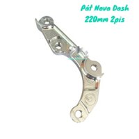 ⭐ PÁT CNC - Pas trước xe NOVA DASH gắn heo 2pis đối xứng (mẫu adelin...) đĩa 220mm (TRẮNG BÓNG)