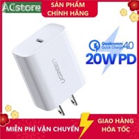 [ PD 20W ] Cốc sạc nhanh UGREEN USB C  20W Power Delivery Fast Charger for IP táo 12 Samsung Xiaomi Huawei