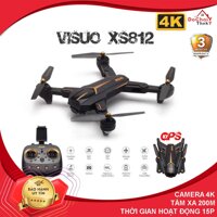 [ PHIÊN BẢN MỚI CAMERA 4K ] Máy bay flycam VISUO XS812 GPS Tự Động Quay Về Tự Bay Theo Chủ Camera 4K FPV WIFI 5G