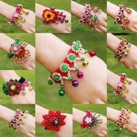 ❈ ❈ Phong cách dân tộc Vân Nam Vòng tay dệt thủ công Vải khiêu vũ Hoa Chuông đeo tay Cô gái Vòng tay trẻ em sáng tạo 2503J27
