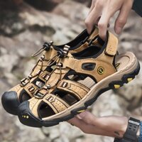 ❀ ((Phong Cách Mới) Giày Sandal Giày Đi Biển Retro Nhẹ Xốp Dép Đức Camel Năng Động Mùa Hè 2022 Dép Phong Cách Mới Nam Giải Trí Ngoài Trời Baotou Giày Đi Biển Trung Niên Đế Mềm