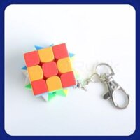 [ Phụ Kiện Rubik] Móc Khóa Hình Rubik 3x3 Moyu Stickerless - Đồ Chơi Trang Trí- Đồ Chơi Trí Tuệ- Zyo Rubik