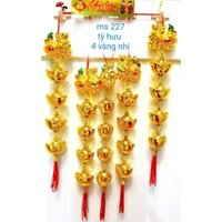 [ Phụ kiện treo Tết ] Set 5 dây tì huơu vàng nhí trang trí cây đào, mai, quất ngày Tết