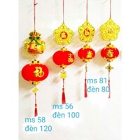 [ Phụ kiện treo Tết ] Set 5 dây treo đèn lồng đỏ nhung dùng treo cây mai, đào, quất, trang trí nhà cửa ngày Tết