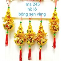 [ Phụ kiện treo Tết ] Set 5 dây hồ lô vàng bông sen dùng treo cây mai, đào, quất ngày Tết