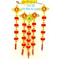 [ Phụ kiện treo Tết ] Set 5 dây lồng đèn bi mặt trang trí cây mai, đào, quất, trang trí nhà cửa ngày Tết