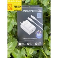 [ Pisen 20W ] Bộ sạc / Củ Sạc PISEN QUICK PD 20W C135 Type-C To Lighting) - Hàng Chính Hãng- HSHO