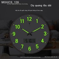♟ Polaris dạ quang đồng hồ treo tường phòng ngủ tắt tiếng đồng hồ sáng tạo phòng khách thời trang hiện đại đồng hồ thạch