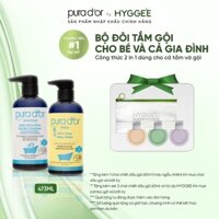 [ Pura Dor ] Bộ đôi sữa tắm gội PURA D'OR cho bé 473ml organic, dịu nhẹ, làm sạch đa năng cho da nhạy cảm