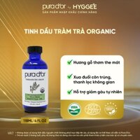 [ Pura Dor ] Tinh dầu tràm trà organic nguyên chất PURA D'ORTherapeutic Grade Tea Tree Essential Oil 118ml