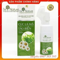 (+ Quà) Sữa Rửa Mặt I'M NATURE Cúc La Mã Tảo Biển - Đầu Cọ Silicon chống Mụn Sáng Da Kiềm Dầu