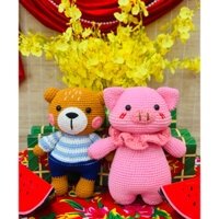 [ QUÀ TẶNG]  Gấu bông handmade tặng sinh nhật ,thôi nôi, đầy tháng cho bé trai và bé gái ..