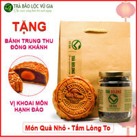 [ Quà Tặng Tết Trung Thu] Combo Trà Oolong Nguyên Chất Vũ Gia (85gr/ hũ) + Bánh Trung Thu Đồng Khánh Chính Hiệu Bông Lúa Vàng - Bánh nướng 1 trứng nhân khoa môn hạnh đào ( 150gr/ bánh ) LazadaMall