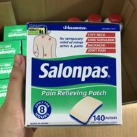 ❤ [Quận 3] [Date 8/2025] Hộp 140 Miếng Dán Salonpas Pain Relieving Patch Mỹ 7.2cm x 4.6cm Giảm Đau Nhức Hỏa Tốc