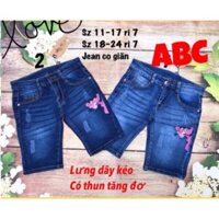 😘 Quần jeans Đại lửng co giãn bé gái size 11-17 (từ 25-45kg)