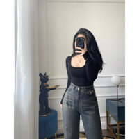 💥 Quần Jeans dáng thụng basic - Quần Jeans xám khói xanh sọc trắng. Siêu phẩm quần Jeans bò cho nữ