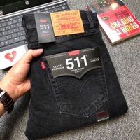 -Quần jeans nam VNXk LE.VIS|Quần bò nam đen xám - vải cao cấp co giãn - ống đứng