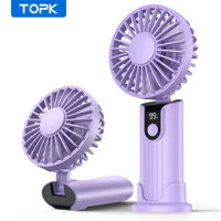 ( Quạt tích điện Topk) Quạt cầm tay mini TOPK pin 2400mAh , 5000mAh 3 tốc độ gió,Nhỏ gọn dễ dàng mạng đi