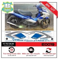 ( Quí khách vui lòng mang ra tiệm cho thợ dán ) Tem NOUVO 6 ZIN TRẮNG XANH GP