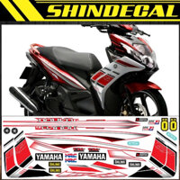 ( Quí khách vui lòng mang ra tiệm cho thợ dán ) Tem NOUVO 5, SX ZIN TRẮNG ĐỎ