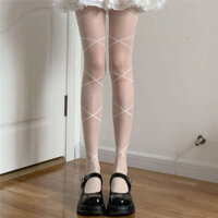 🔥 quyến rũ cho nữ 🔥 có hàng sẵn 2025 Quần tất siêu mỏng Mềm mại Thoải mái Đàn hồi cao Quần tất lưới mỏng Mùa Hè Quần tất Vintage Thanh lịch Thời trang ✪Ay Để phim ba lê dây đeo nơ vớ trắng tinh khiết hình xăm cô gái siêu mỏng đáy quần✽