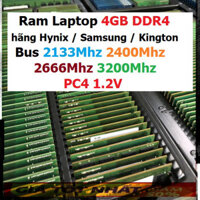 🔆 Ram 4GB DDR4 các hãng Hynix / Samsung / Kington Bus 2133Mhz 2400Mhz 2666Mhz 3200Mhz PC4 1.2V Dùng Cho Laptop Macbook