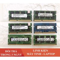 💥 RAM Laptop 2G DDR3 cũ tháo máy Bus 1333 / Bus 1600 / Bus 1066 MHz (Ram Laptop PC3-2G cũ)