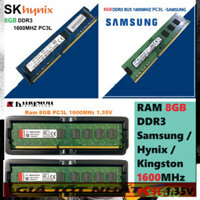 🔆 Ram Samsung Hynix Kingston 8GB DDR3 Bus 1600MHz PC3L - 12800 1.35V Dùng Cho PC Desktop