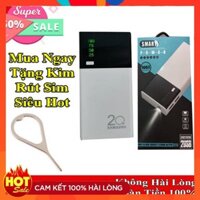 [ Rẻ Bất Ngờ + Có Video ]  Pin Sạc Dự Phòng SMART Dung Lượng 30000mAh Màn LED Có Đèn Pin Loại 1
