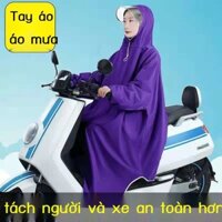 ( rẻ mà chất lượng) Áo mưa tay xe đạp điện xe đạp poncho dành cho nam và nữ học sinh phóng to và dà