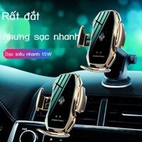 ( rẻ mà chất lượng) Bộ sạc không dây trên ô tô Cốc hút cảm ứng tự động Huawei Giá đỡ điện thoại App