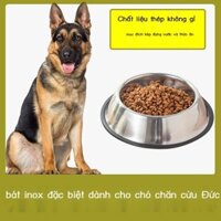 ( rẻ mà chất lượng) Chăn Cừu Đức Đặc Biệt Thép Không Gỉ Bát Cho Chó Chống Va Đập Thức Ăn Cho Chó Bá