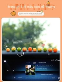 ( rẻ mà chất lượng) Đồ trang trí nhỏ trên ô tô, phụ kiện nội thất ô tô mô phỏng mini màu cam, đồ tr