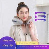( rẻ mà chất lượng) Gối massage hình chữ U Máy mát xa cột sống cổ gối massage điện cột sống cổ gối
