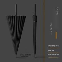 ( rẻ mà chất lượng) Ô cán dài 24 xương cho nam, to, cho nữ, tự động gia cố mưa lớn, chắc chắn, bền