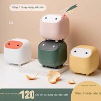 ( rẻ mà chất lượng) Thùng rác để bàn, thùng rác đầu giường phòng ngủ, thùng đựng rác mini có nắp đậ