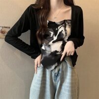 ( rẻ mà chất lượng) Tranh mực buộc dây áo yếm nữ mặc bên trong thiết kế mùa hè thích hợp hot girl m