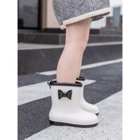 ( rẻ mà chất lượng)Giày đi nước, ủng đi mưa trẻ em, bé gái nữ, nhung chống trượt, ủng đi mưa bé gái màu trắng, học sinh