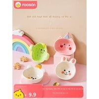 ( rẻ mà chất lượng)Phim hoạt hình Bộ đồ ăn dễ thương bằng gốm Bát nhỏ Bát trẻ em Bát ăn sáng Bát tráng miệng Bát cơm sán