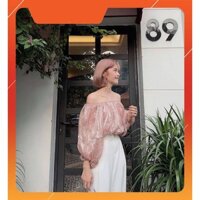 [ Rẻ Vô Địch ] Áo bi trễ vai tay bồng thời trang format