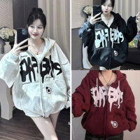 [ Rẻ vô địch ] Áo khoác nỉ form rộng , Hoodie zip form rộng mũ hai lớp - Sao in hai mặt - Subin store