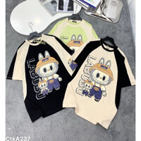 [ Rẻ vô địch ] Áo thun chất cotton khô 3158 form rộng tay lỡ - Gấu LBB rap thân - Subin