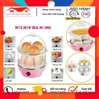 [ Rẻ Vô Địch] Máy Hấp Bánh, Luộc Trứng, Hấp Thực Phẩm 2 Tầng Mini Egg, Siêu Tiện Dụng Cho Nhà Bếp, Bảo Hành 12 Tháng