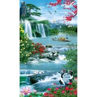 ( Rẻ vô địch ) Tranh dán tủ lạnh , cửa kính hình phong thủy